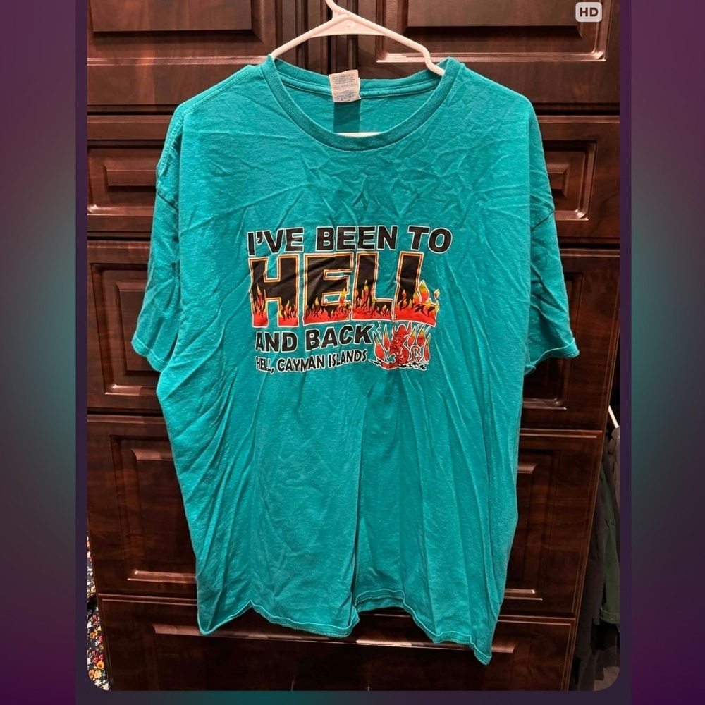 Unisex Been to hell & back Teal Graphic Shirt 2XL